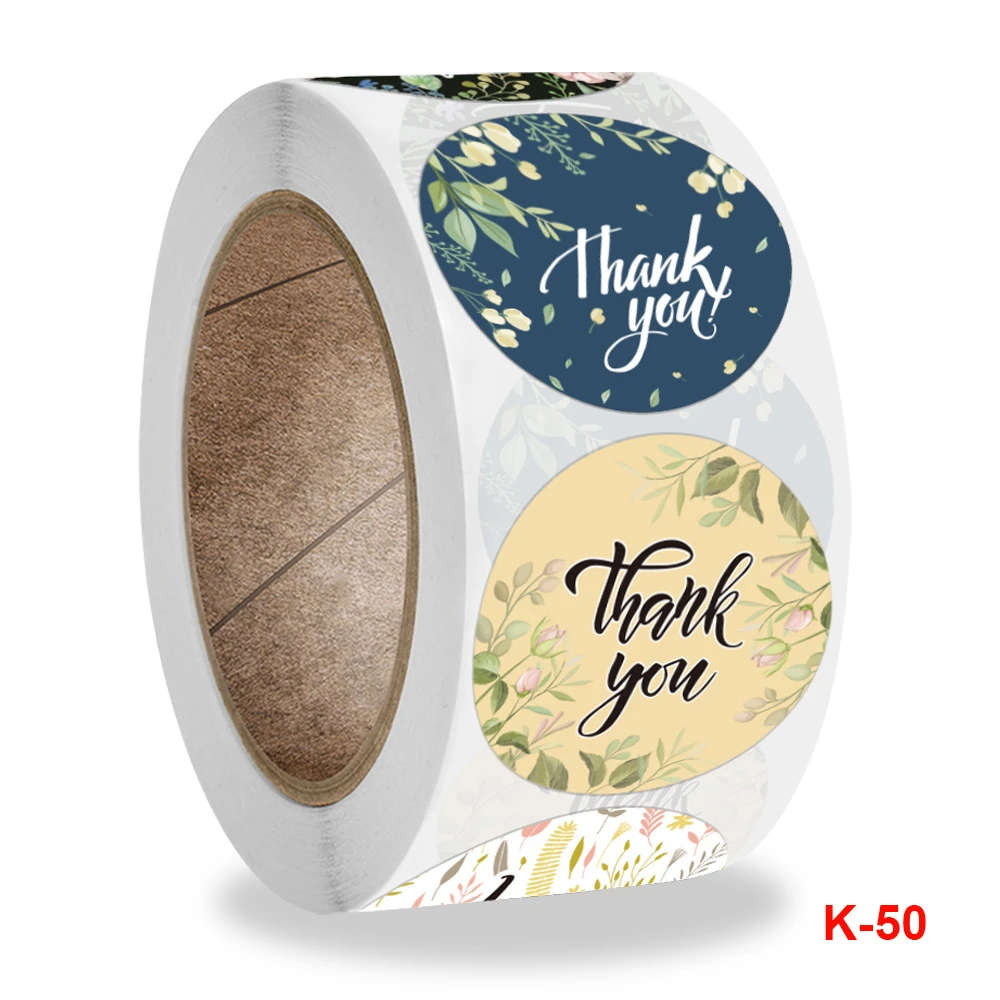 100pcs/roll Thank You Stickers for Seal Labels 3.8cm /1.5 Inch Gift Packaging Stickers