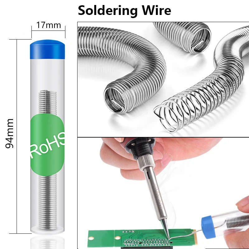 110V/220V 90W LED Digital Soldering Iron Adjustable Temperature With 5 Soldering Tips Weld