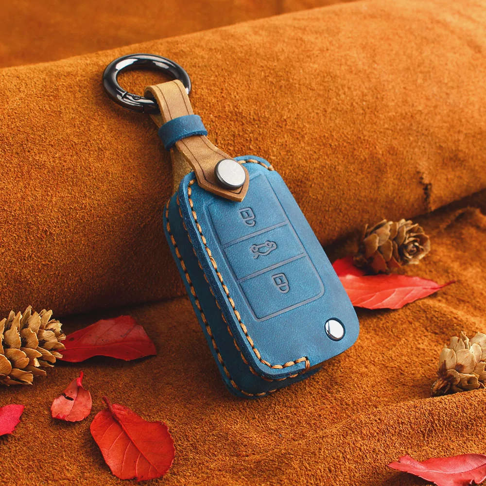 Key Case Cover Portect For Volkswagen VW Golf 7 GTI R MK7 Tiguan For Skoda Octavia A7 Karoq