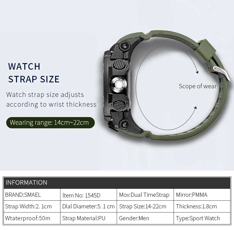 SMAEL BRAND MEN SPORTS WATCH