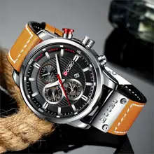 DOOBO Luxury Brand Leather Sports Mens Watch