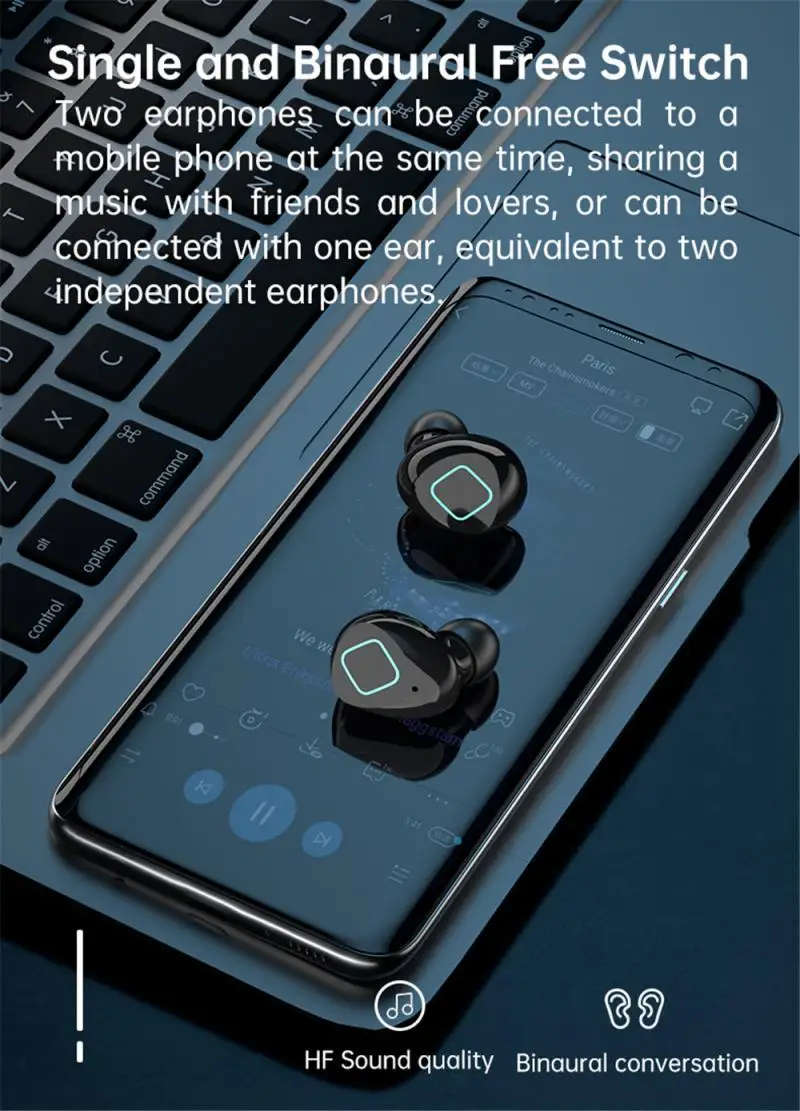 Wireless Headphones And Speaker Stereo Bluetooth Earphone Touch Headset Sport Earbuds With Flashligh