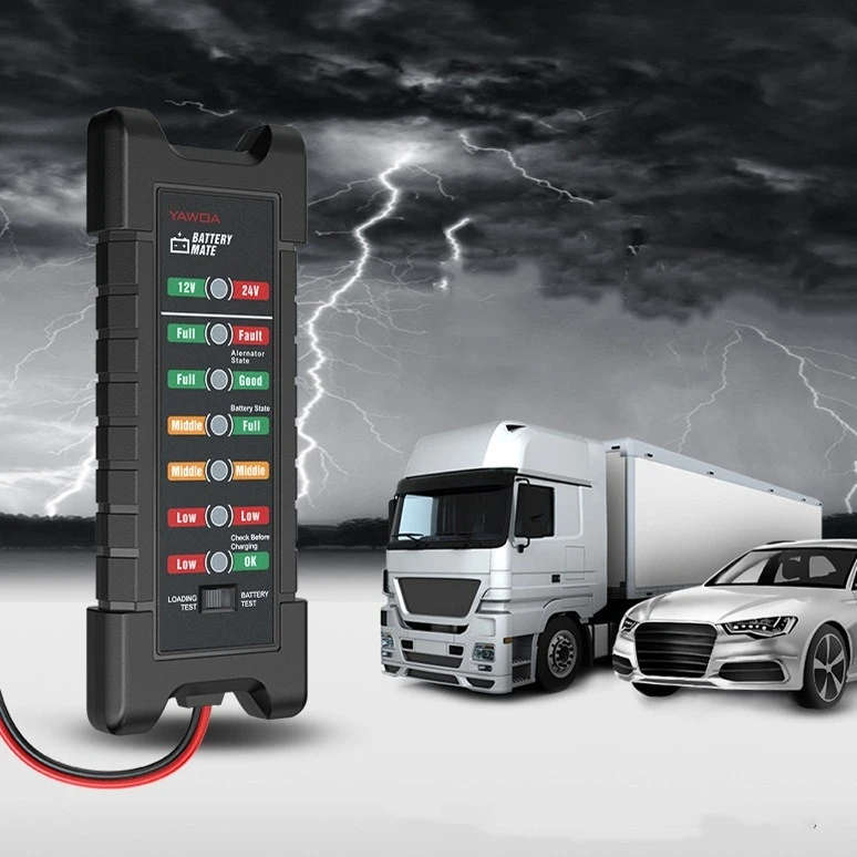 Car Battery Tester 12/24V for Auto Storage Battery Tester LED Lights Display Car Diagnostic Tool