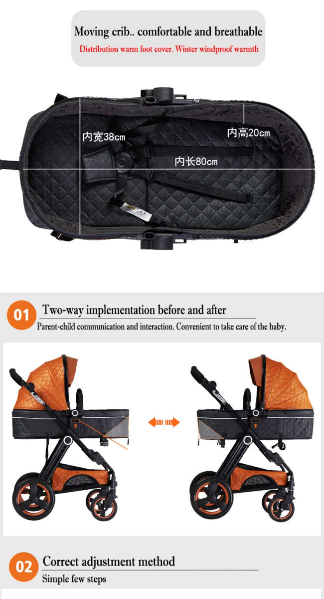 Egg Shell Baby Pram / Stroller 2 in 1 With The Separate Bassinet Voondo Brand