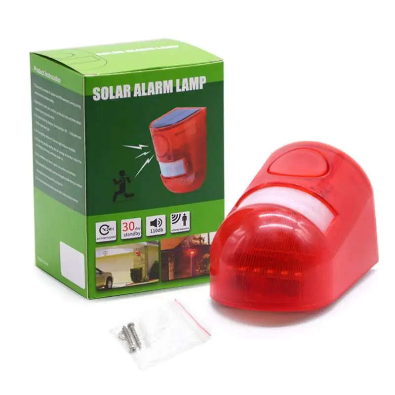 Solar Powered Infrared Motion Sensor Siren Alarm