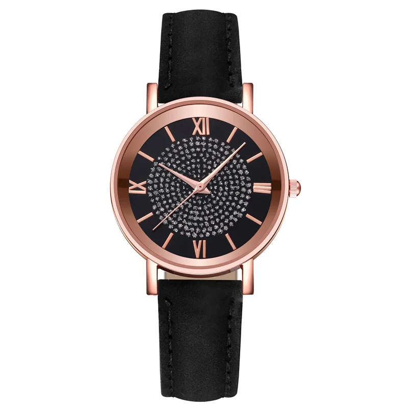 Sky Dial Watches for Women Fashion Watch - Black