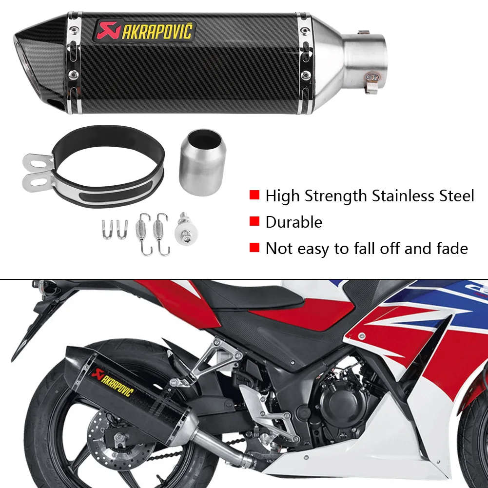 Akrapovic 470mm Universal Carbon Fiber Color Motorcycle Scooter Modified Muffler
