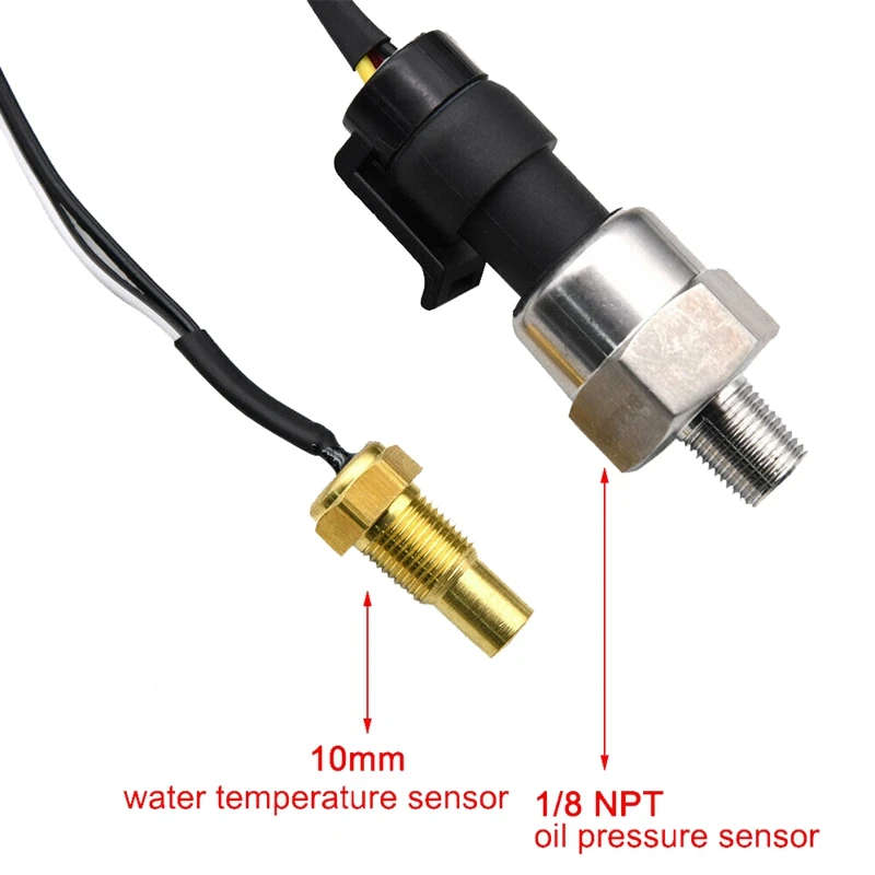 4in 1 LCD Multifunction Car Digital Water Temp Oil Pressure Fuel Gauge Voltmeter