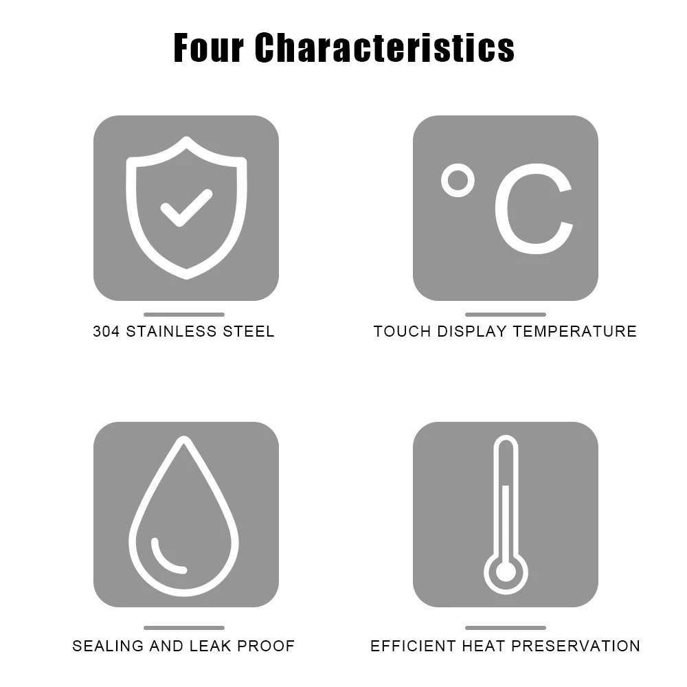 500ml Smart Water Bottle Stainless Steel