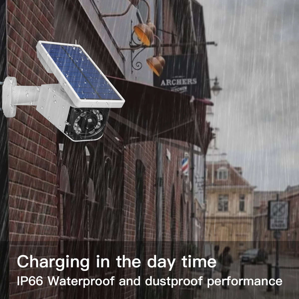 LED Solar Motion Sensor Lamp Outdoor Simulation Dummy Camera Waterproof