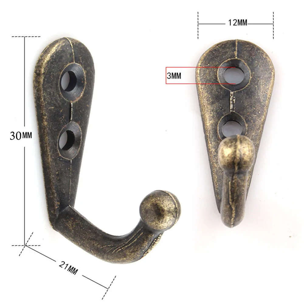 Wall Door Metal Antique Hook Hanger 10 Pieces