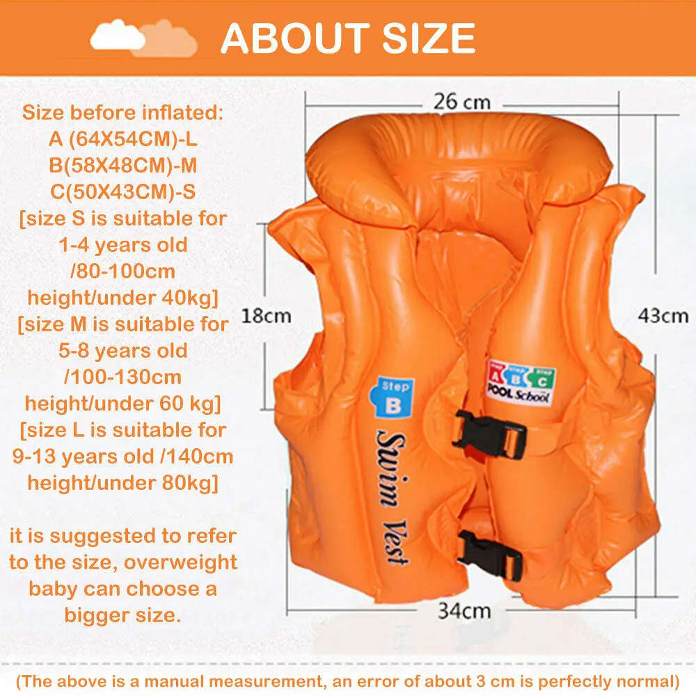 M Size Life Jacket Swimsuit Vest For Kids