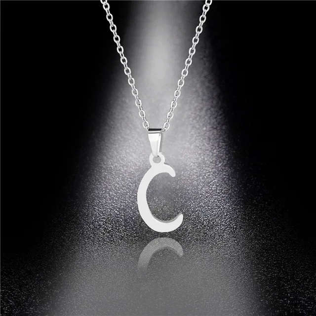 Genuine Letter " C " Pendant ONLY -  Stainless Steel  - DO NOT FADE