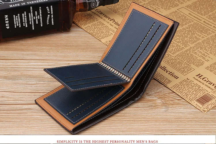 Vintage Men`s Wallet Money Credit Card Holders -  DARK BLUE