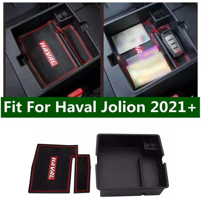 1 set For Haval Jolion 2021 2022 2023 ABS Car Center Console Organizer Tray Case Armrest Storage Box