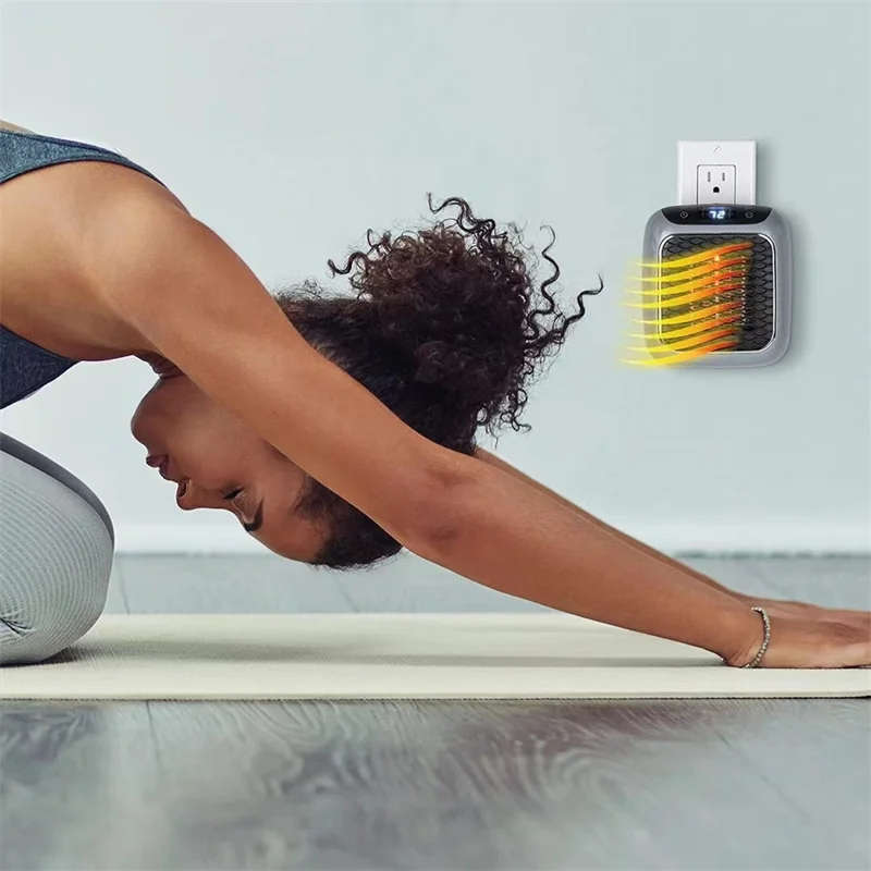 Handy Heater Turbo 800watts  -Mini Electric Wall-outlet Flame Heater Plug-in Air Warmer