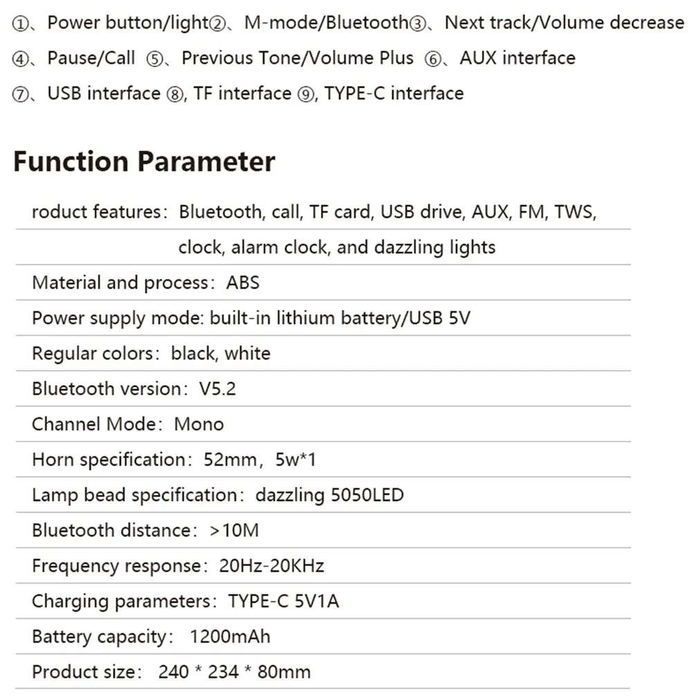 LED Wireless Charging Speaker & Alarm Clock