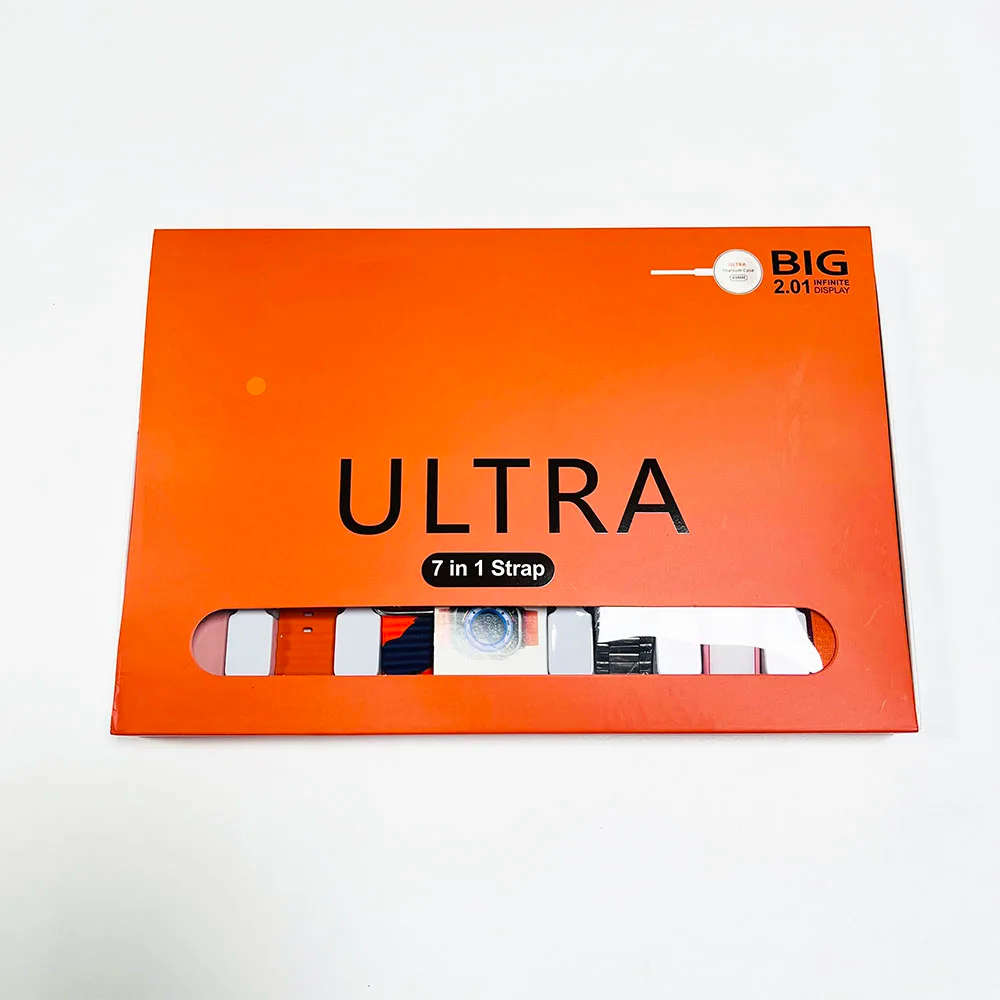 7-in-1 BIG 2.01 Ultra Infinite Display Smart Watch with Straps