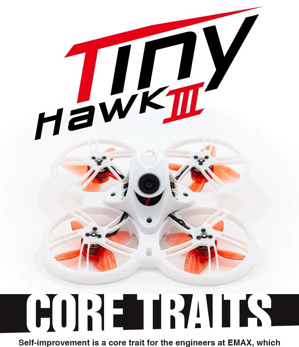 Emax Tinyhawk III RTF Kit 3 FPV Racing Drone F4 15000KV RunCam Nano 4 25-100-200mW