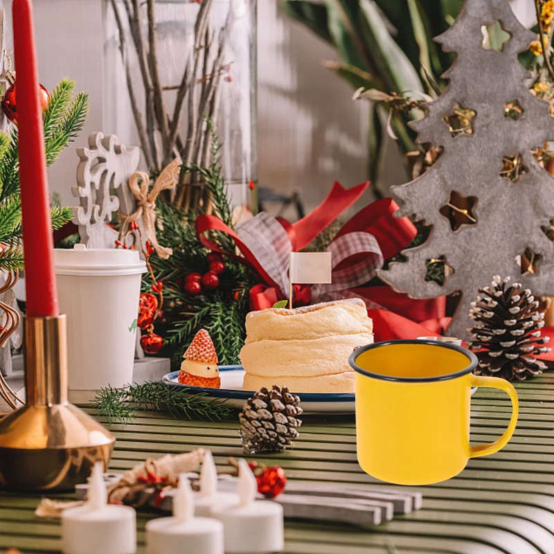 Camping Enamel Mugs (Set of 6) 10cmx9cm