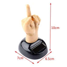 Solar Powered Mid Finger Shaking Toy Car Dashboard