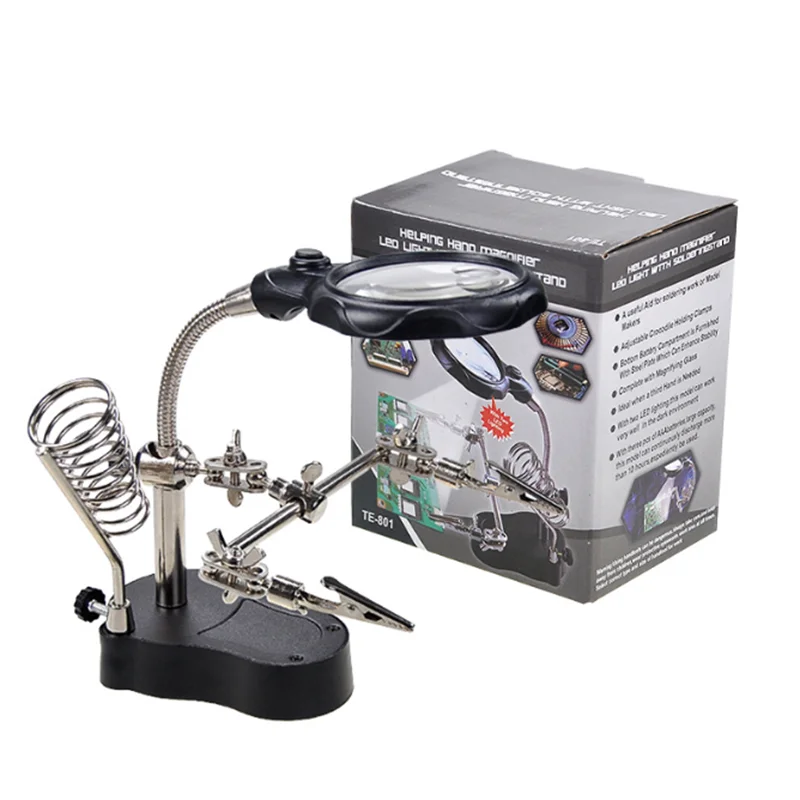 Helping Hands with Soldering Stand plus Magnifier and LED light