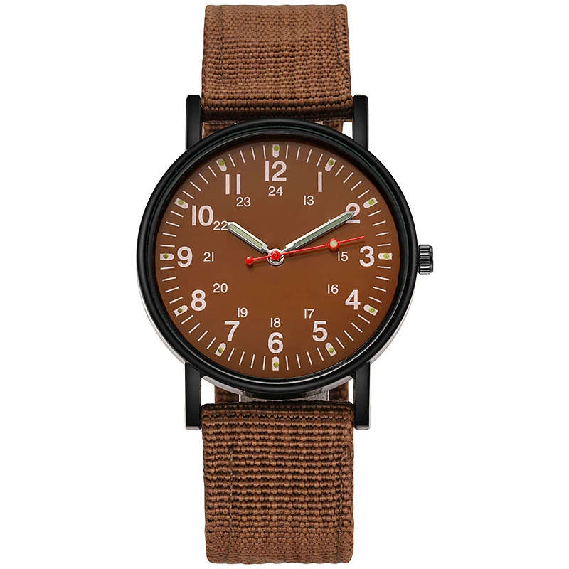 Luminous Nylon Band Military Watch Men Watches Army  Watch - BROWN