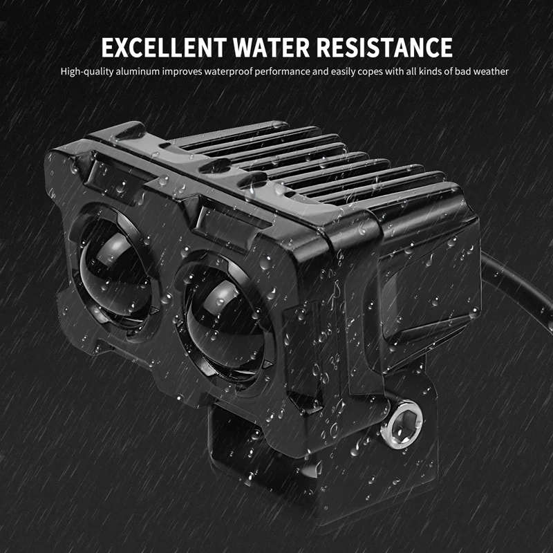 Motorcycle LED Headlight Light Racer Light Auxiliary DRL Headlamp Spotlight