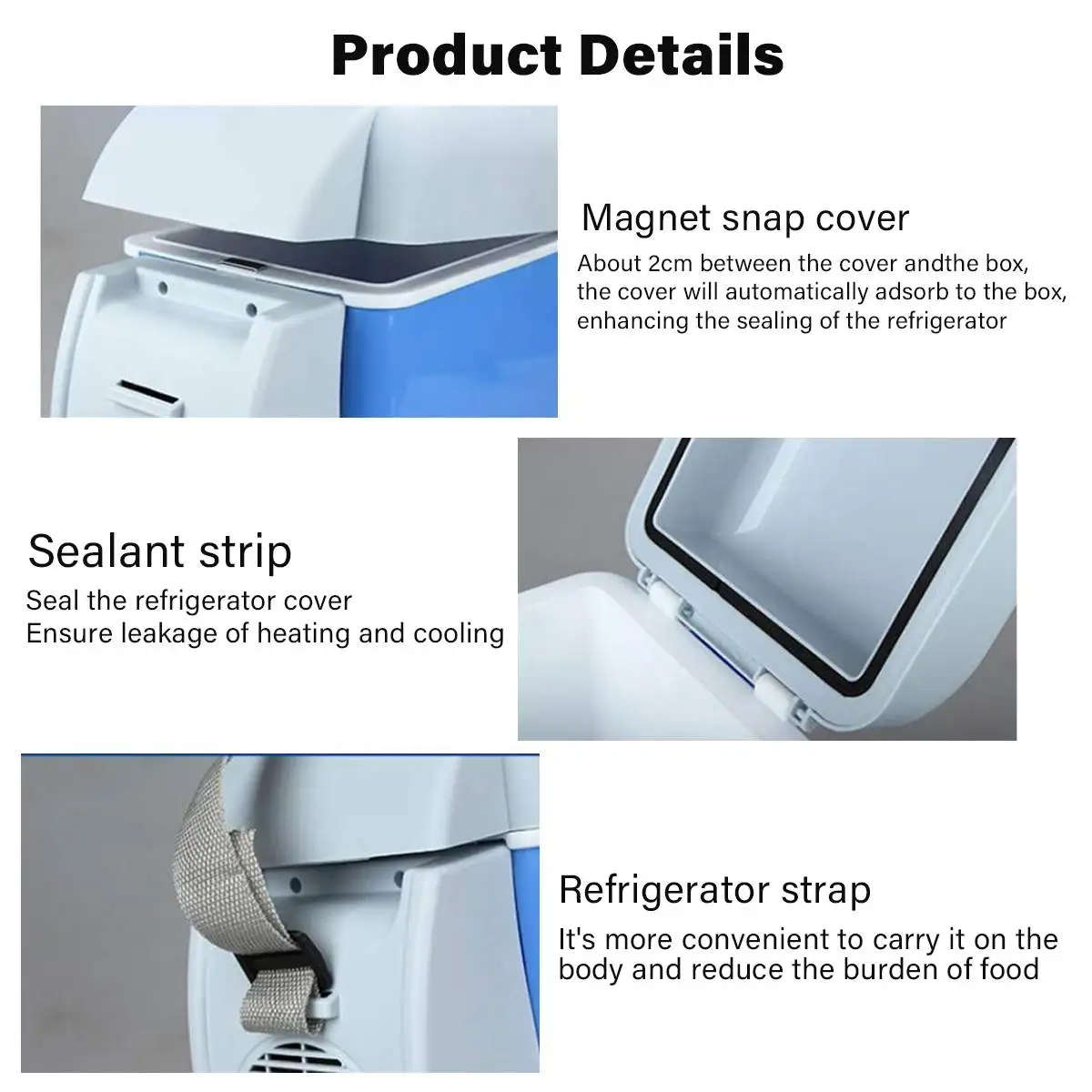 7.5L 12V Portable Car Cooler/Warmer Electric Fridge Travel Refrigerator