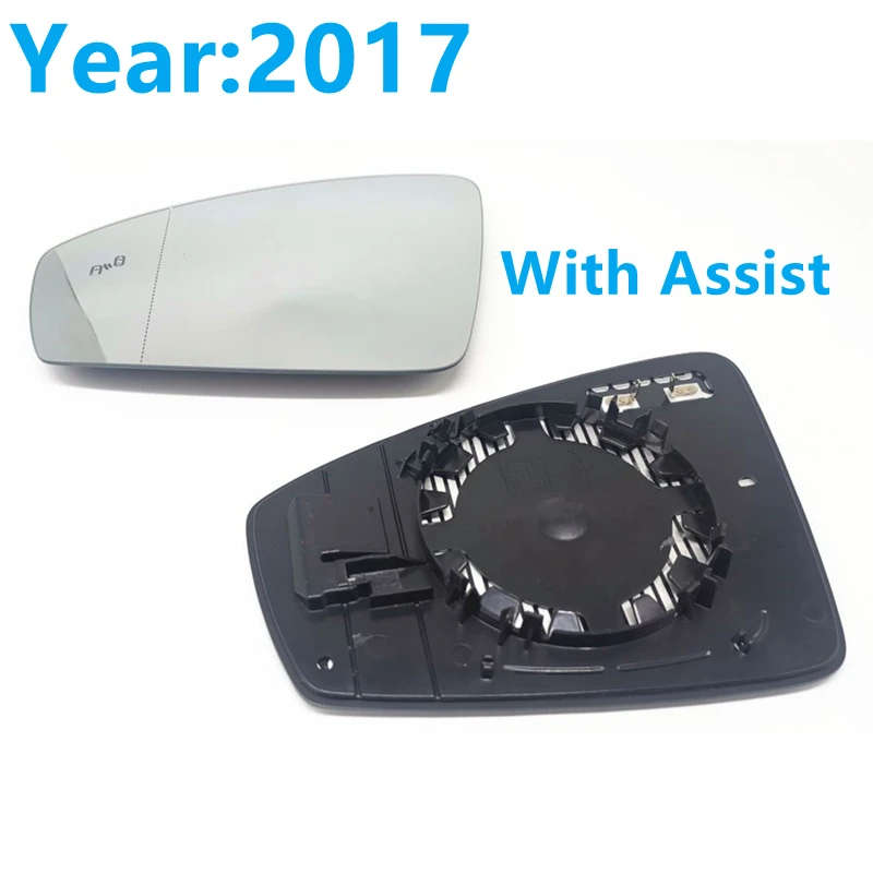 For VW Tiguan L 2016-18 Side Heated Wing Mirror Glass Rearview Mirror Lens With Blind Spot Warning