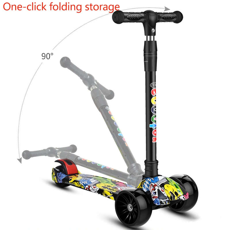 Children Scooter 3 Wheel Scooter with Flash Wheels Kick