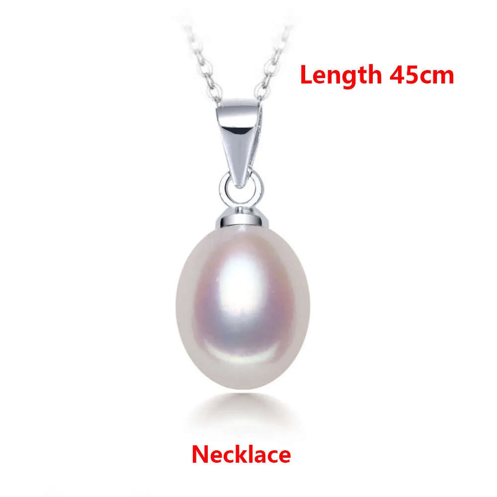 100% Natural Freshwater Pearl Pendant  - Rice Shape Necklace