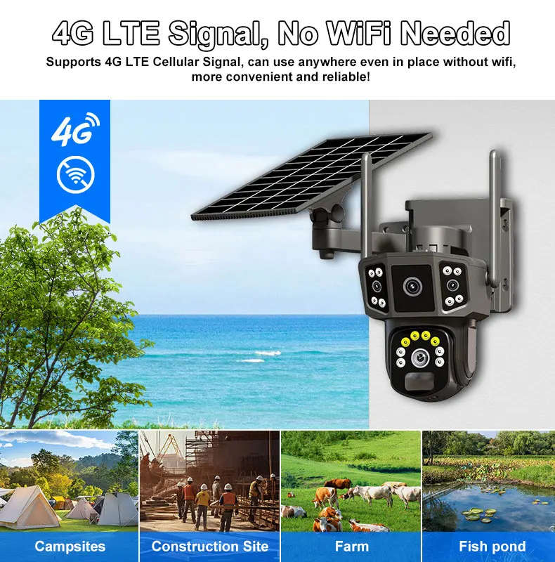 4G Sim Solar Camera