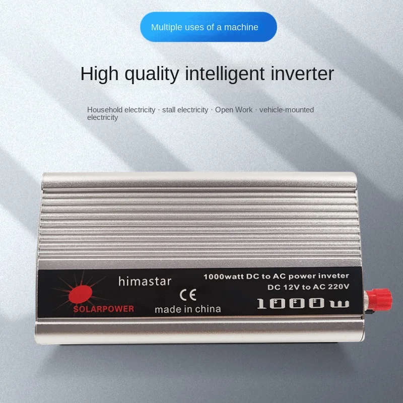 1000Watts 12Volts DC to AC Inverter - 1000W 12V - Can connect to Gel, Deep Cycle Batteries
