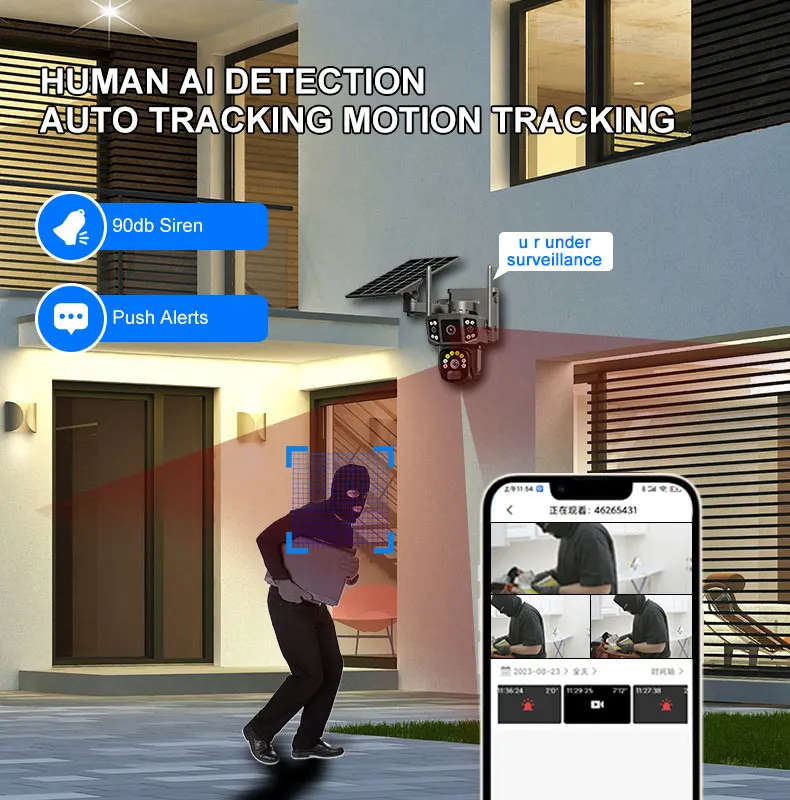 4G Sim Solar Camera