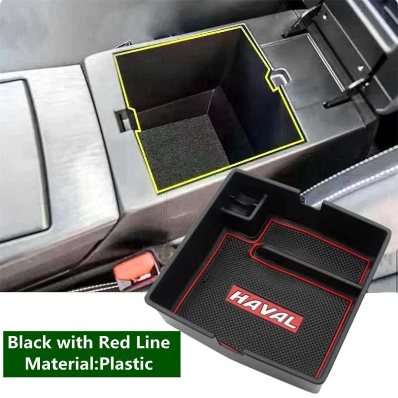 1 set For Haval Jolion 2021 2022 2023 ABS Car Center Console Organizer Tray Case Armrest Storage Box