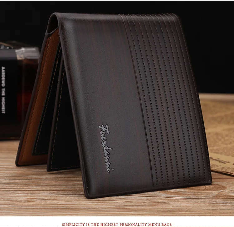 Vintage Men`s Wallet Money Credit Card Holders -  DARK BROWN