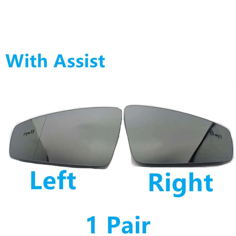 For VW Tiguan L 2016-18 Side Heated Wing Mirror Glass Rearview Mirror Lens With Blind Spot Warning