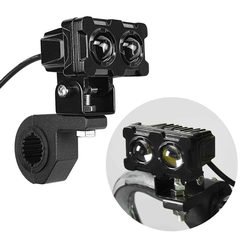Motorcycle LED Headlight Light Racer Light Auxiliary DRL Headlamp Spotlight