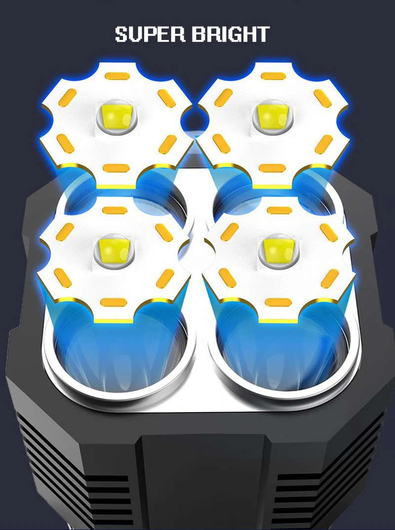 LED Multi-Functional Torch Work Lights L-S09 USB Rechargeable 4 X LED OSL + COB