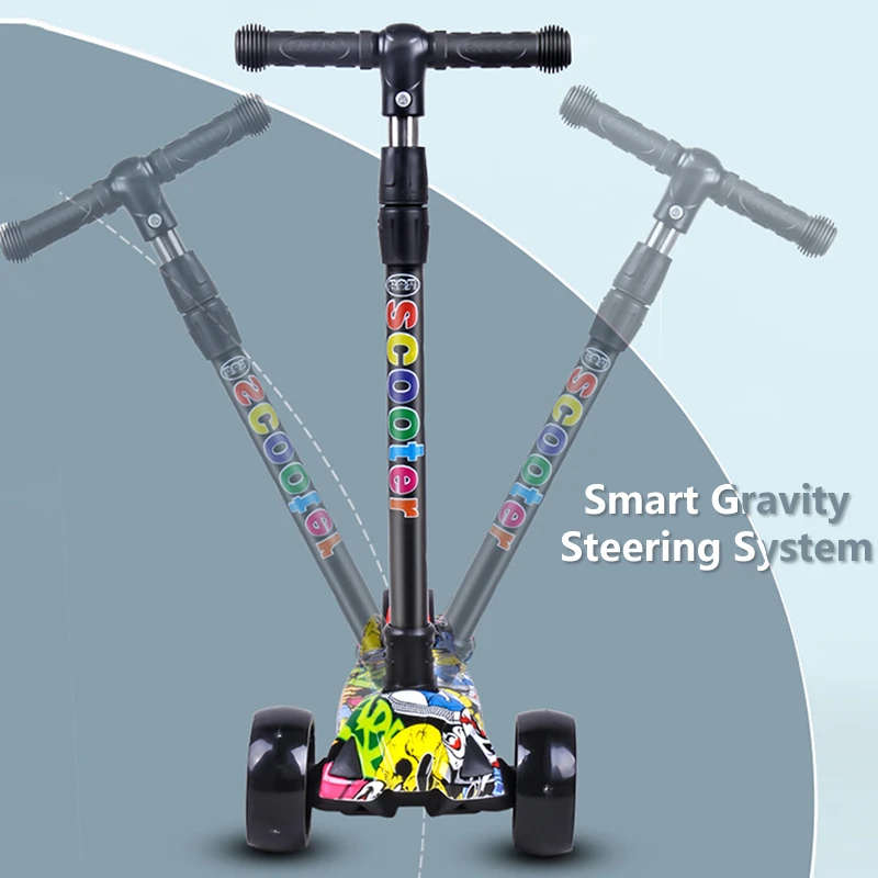 Children Scooter 3 Wheel Scooter with Flash Wheels Kick