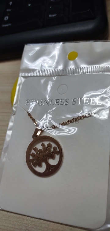 Retail Price R 899 / Genuine Stainless Steel Heart Tree Necklace - Rose Gold