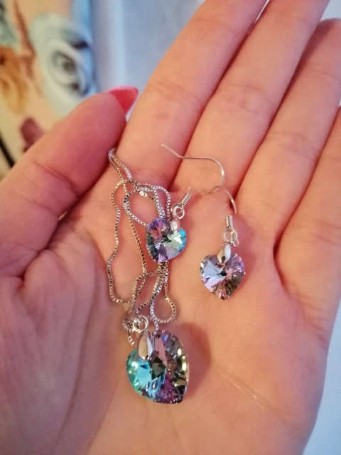 Original Crystals From Swarovski Necklaces Jewelry Set - Crystal Virtrail Light