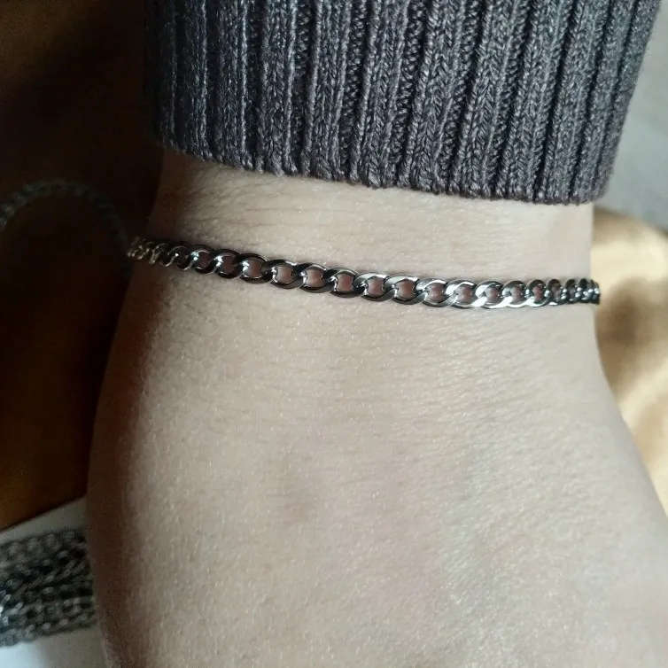 Genuine 316L Stainless Steel Chain Bracelets For Man Women Silver Colour