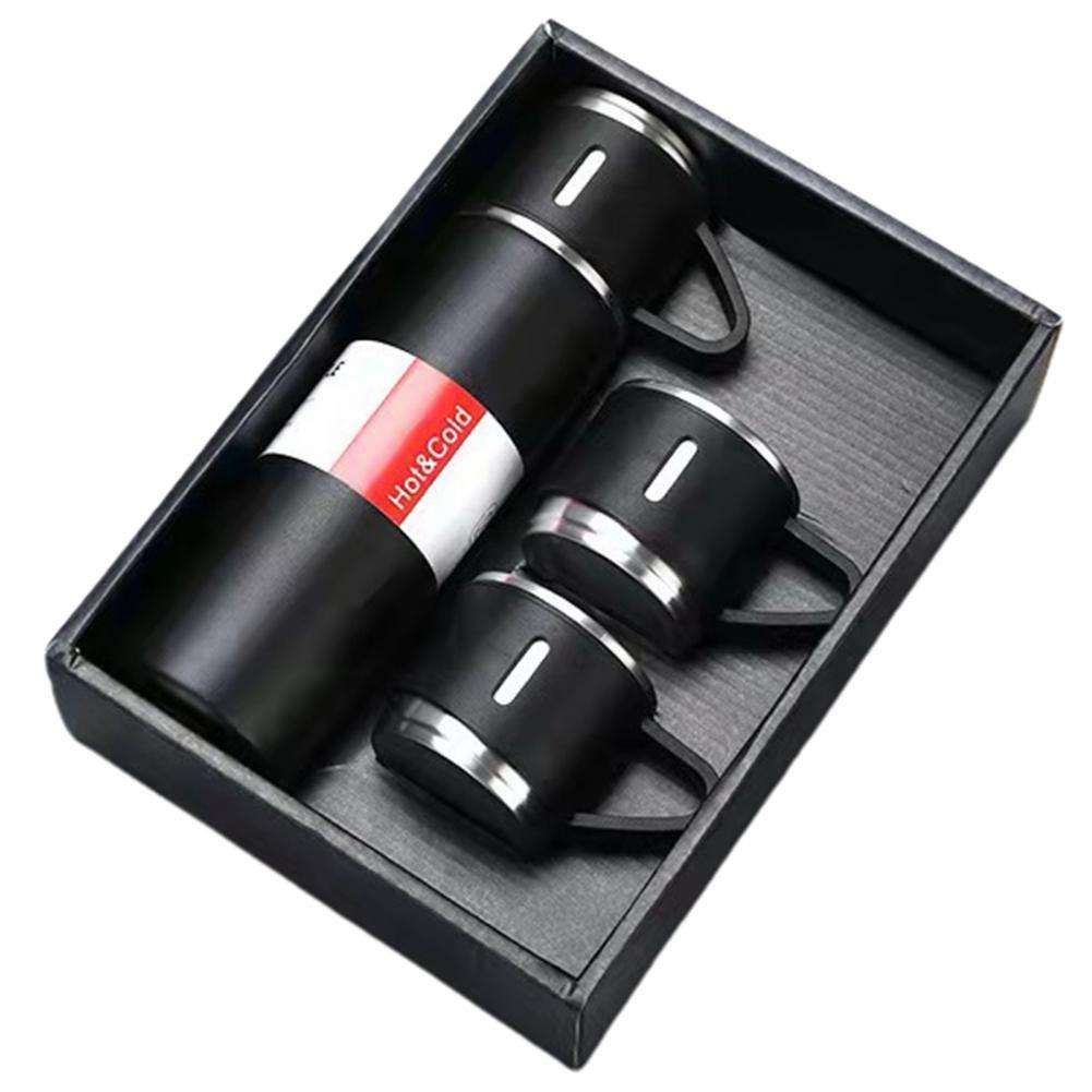 Thermo vacuum insulated flask bottle with cups - 500ml