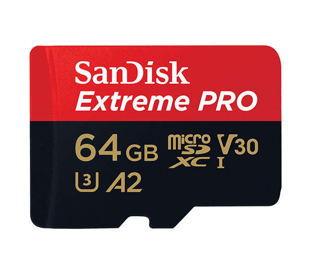 SanDisk Extreme Pro microSD UHS I Card 64GB for 4K Video 200MB/s Read, 90MB/s Write (With Adaptor)