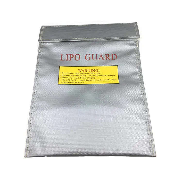 Lipo Battery Safety Bag Fire Retardant Fireproof Explosion Proof Guard 30x23cm - Gray