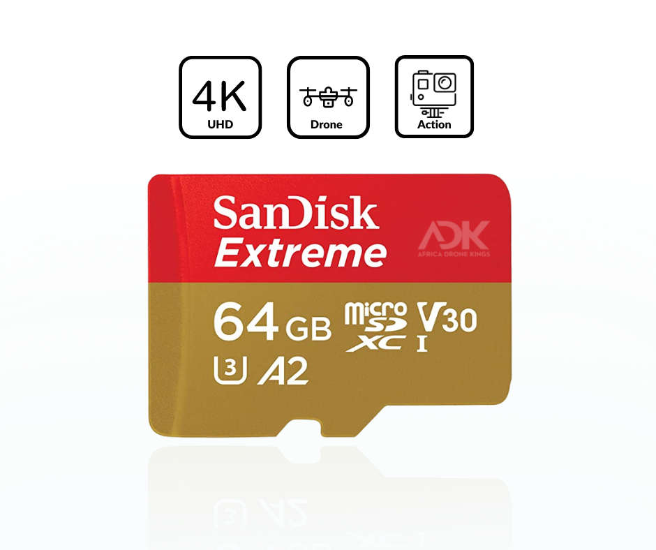 SanDisk Extreme microSD UHS I Card 64GB for 4K Video 170MB/s Read, 80MB/s Write