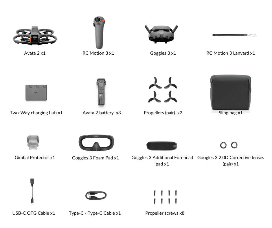 DJI AVATA 2 FLY MORE COMBO (3 Batteries)