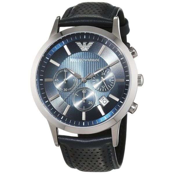 Armani Menss Watch - AR2473 Stunning Blue on Blue - Chronograph